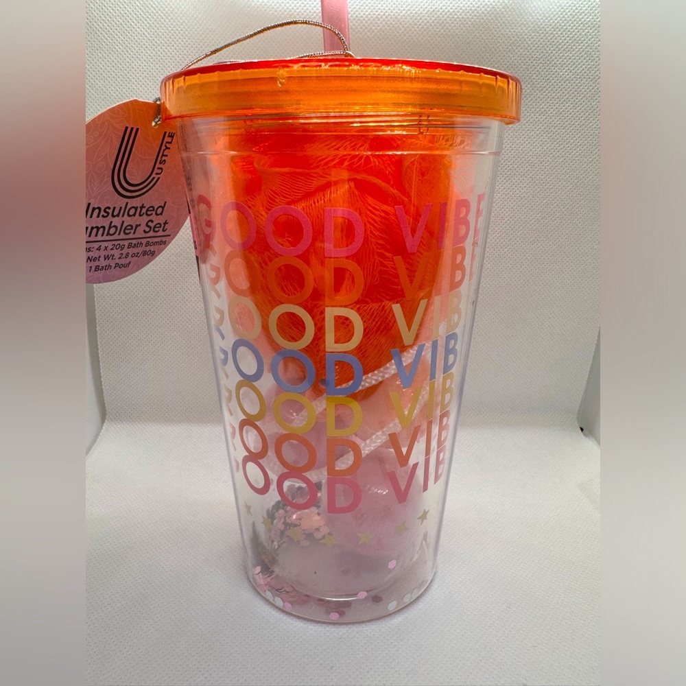 Insulated Tumbler Gift Set (Good Vibes)